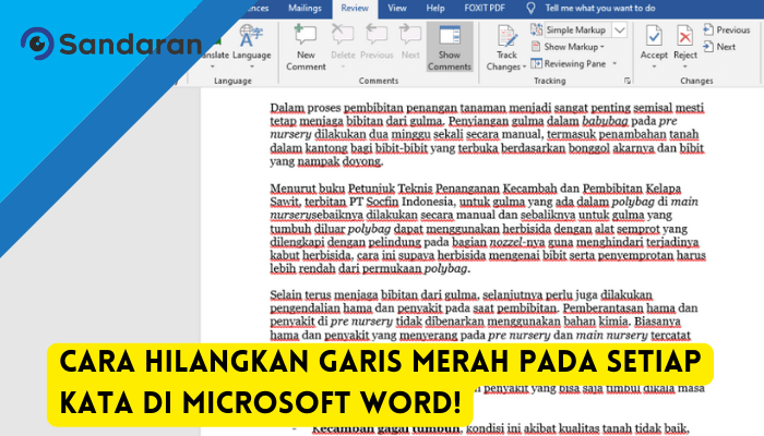 2 Cara Hilangkan Garis Merah di Microsoft Word Pada Setiap Katanya